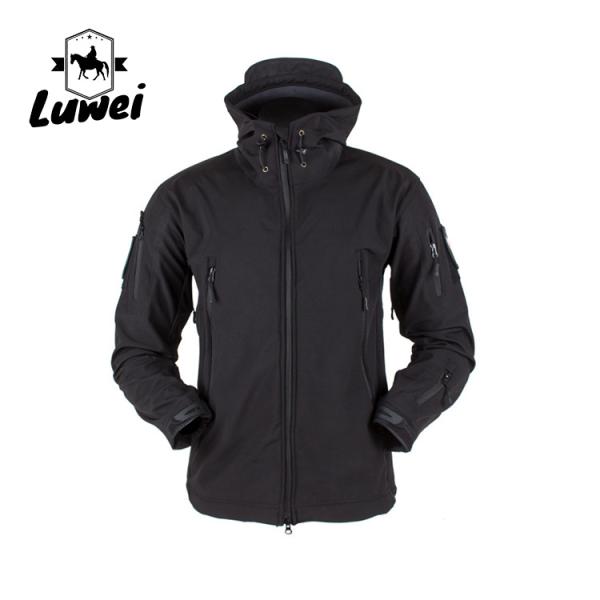 Custom Logo Winter Hooded Zip Up Male Poly Warm Utility Chaqueta Giacca a Vento Plain Long Overcoat Coats for Men
