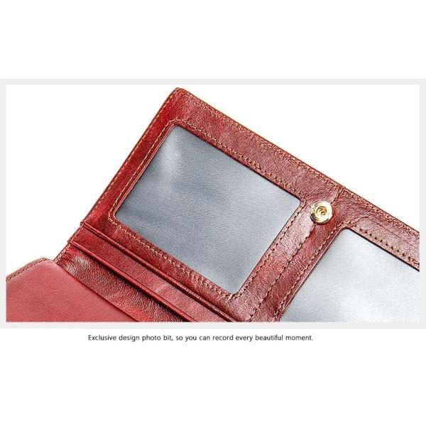 Personalized Women RFID Trifold Money Clip Genuine Leather Wallet
