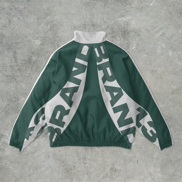 OEM Service Letter Print Wind Breaker Tracksuit Lightweight Zip Up Jacket Tracksuits