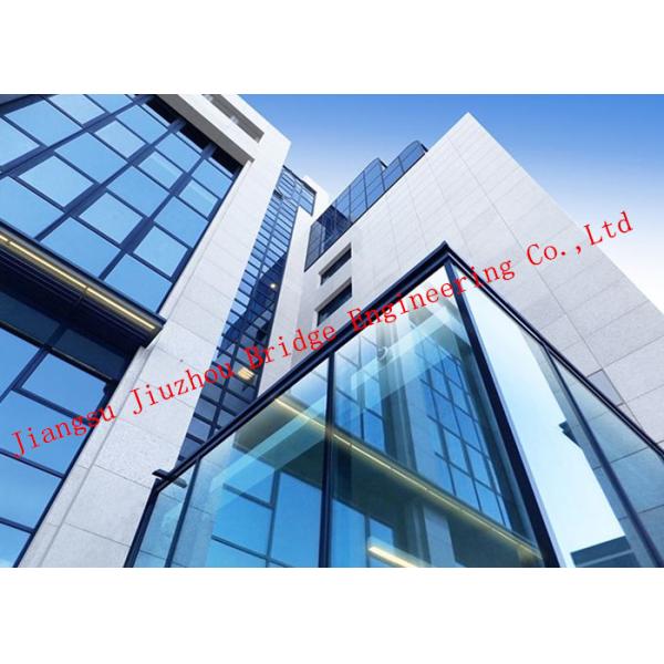 Multi storey Steel Building Prefab Steel Structures Fabrication Business Mall Glass Facade Curtain Walling Decorate