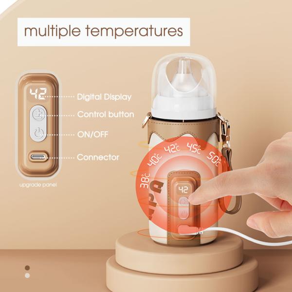 USB Rechargeable Heating Travel Bottle Warmer For Baby Feeding