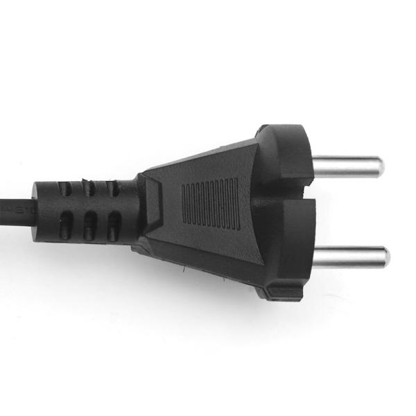 1m Vde Eu electrical 2.5A 120V/220V/240V 2 pin AC power cord cable standard power cord white hair dryer straightener plu