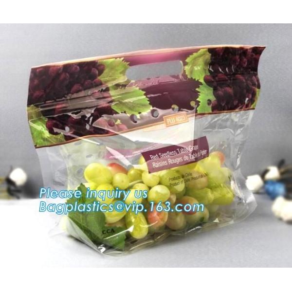 Slider Zipper Locking Bags, 3 Mil Slider Lock Plastic Bags, slider zipper lock bag grape bag for fruit and vegetable pac