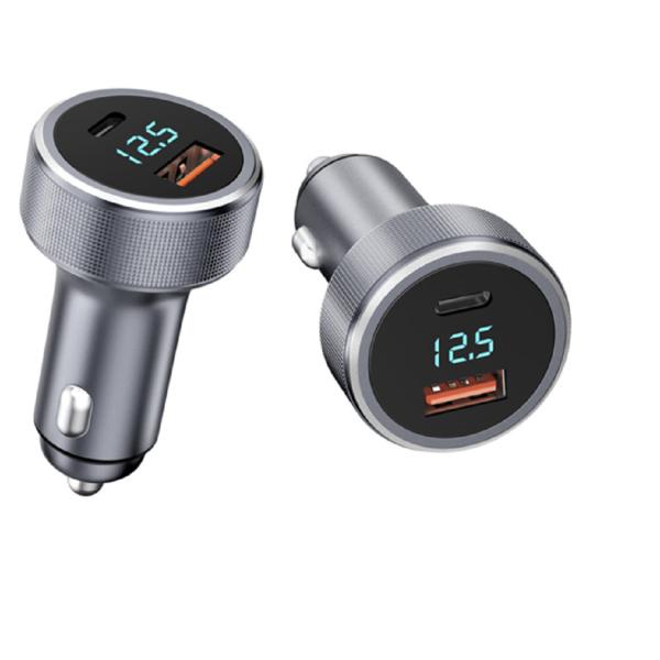 Dual Port Fast Charging USB-C PD 30W+USB-A QC 18W Multi Protocol Support PD/QC/PPC Aluminum Alloy+Plastic Shell