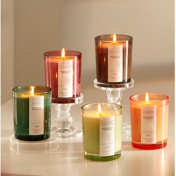 Custom Private Label Unique Candle Vessels Clear Empty Luxury Glass Candle Jars For Candle Making