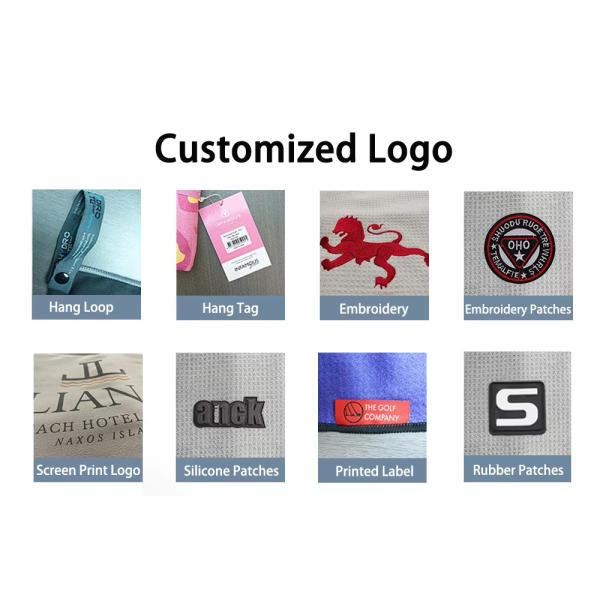 Printed Microfiber Waffle Pattern Tour Golf Club Cleaning Towel Custom logo Sublimation Waffle Golf Towel