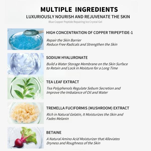 Quick-Acting Blue Copper Peptide Face Cream Ice Crystal Anti-Aging Collagen Firming Tender Skin Repair & Anti-Wrinkle Lotion OEM