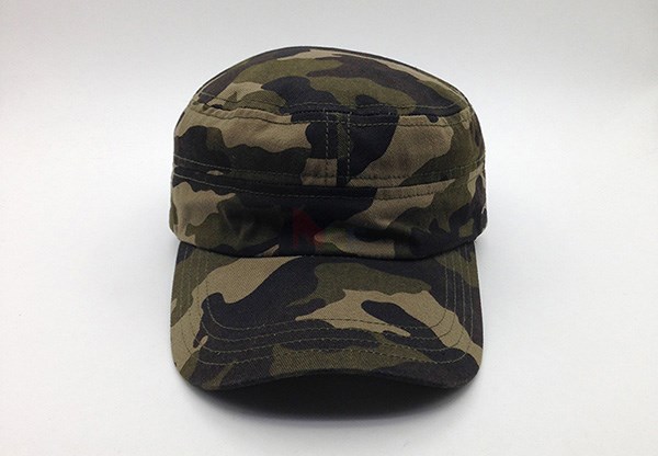 Camouflage Military Cadet Cap 100% Cotton Hats 3d Embroidery Fitted