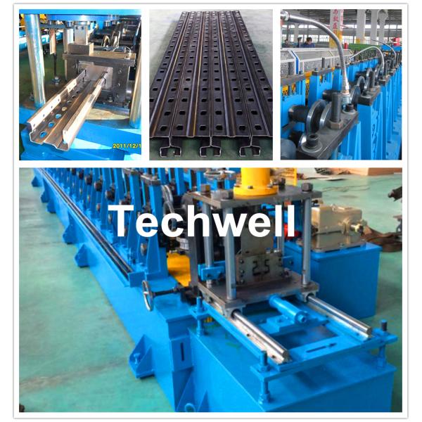 2.0-3.0mm Heavy Duty Upright Racking / Shelf Roll Forming Machine With JH21-80 Ton Press Machine To Punch Holes
