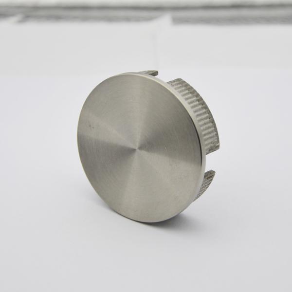 Stainless steel end cap 50.8mm for handrail tube 2", Satin finishing, SS304