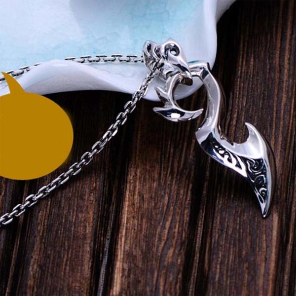 Men's Sterling Silver Dragon Pendant Necklace with Thai Vintage Style Jewelry(N020987W)