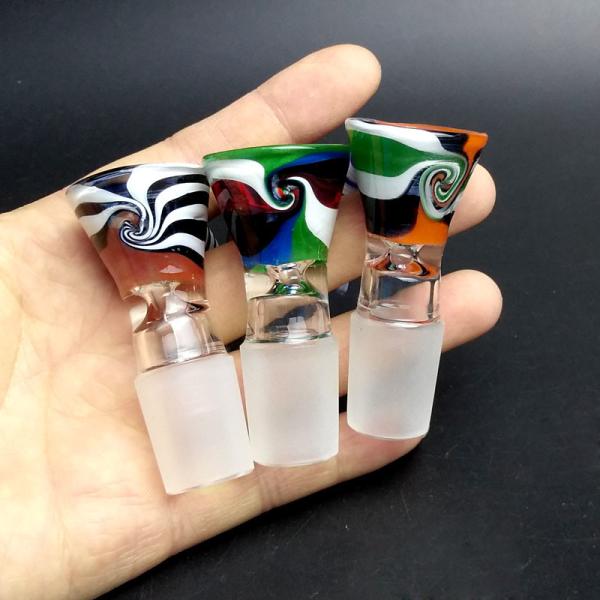 Cool Design Colored Glass Slide Bowl With Male 14mm 18mm Joint Daily Use