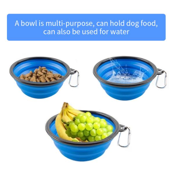 Silicone Collapsible Pet Feeder Bowls for Dogs Cats Small Animals Rounded Portable Water