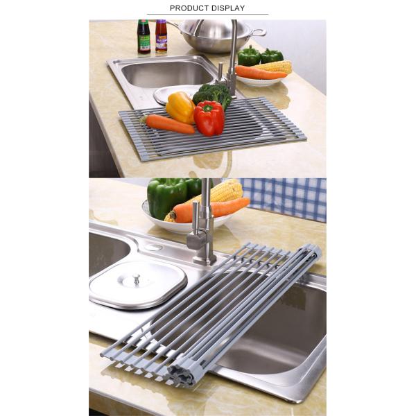 Non toxic heat resistant Silicone Roll Up Drying Rack