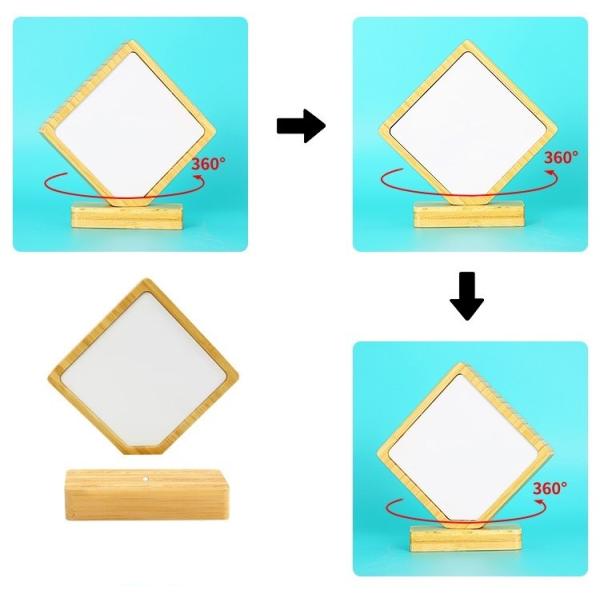 Modern Bamboo Wood Sublimation Photo Frame Tabletop Display Family Keepsake Couple Gift DIY Memorial Photo Frame