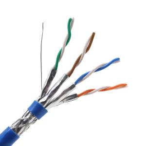 China 1000MHZ Cat7 Cat6A Lan Cable Full Copper PVC/LSZH Jacket Shielded Cat 6a Ethernet Cable on sale