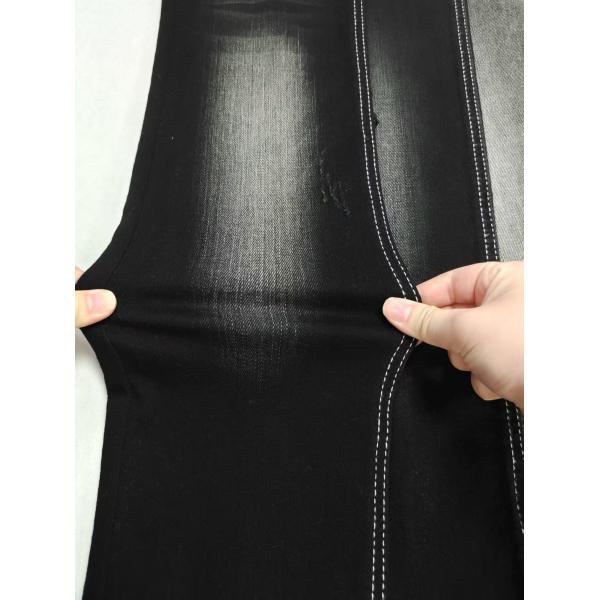 Weak Stretch Dual-Core Siro Yarn Cross Slub 85%Cotton BLACKBLACK 10S Denim Fabric For Jeans Or Jacket