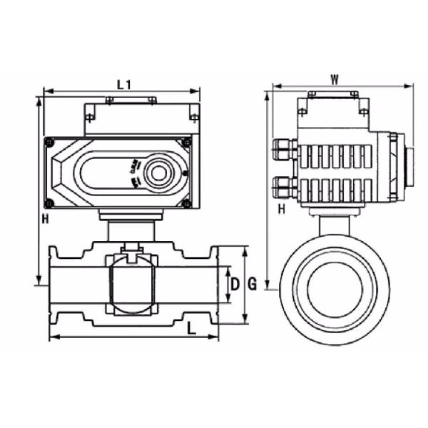 Flange Connect DN50 Stainless Steel Electric Sanitary Ball Valve