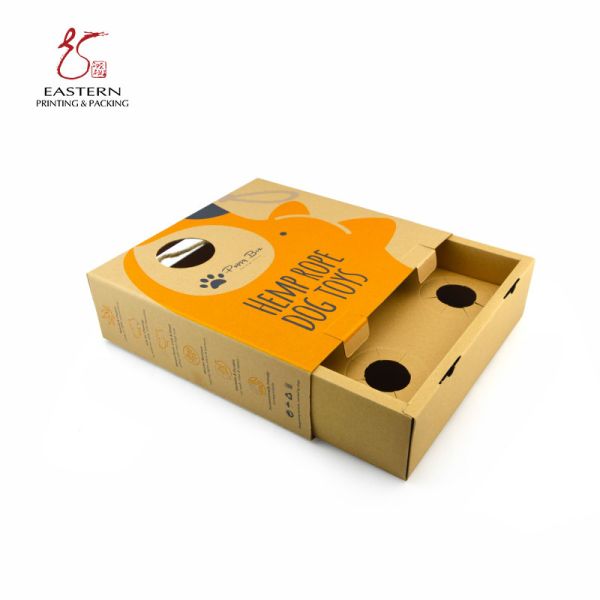 Custom Printed Dog Puppy Toys Packaging Boxes | Kraft Corrugated Cardboard Gift Box for Dog Toys