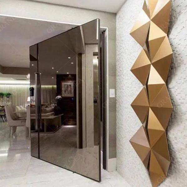Italian Design Villa Entrance Security Luxury Aluminum Main Front Pivot Porta Modern Entry Wooden Pivot Door