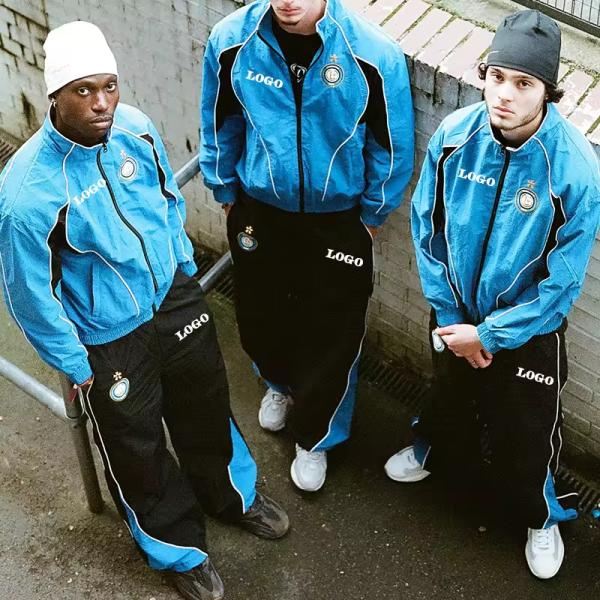 Custom Manufacturers Nylon Jacket and Nylon Tracksuit Pants Joggers 3m Reflective Windbreaker Sweatsuit Tracksuit for Men