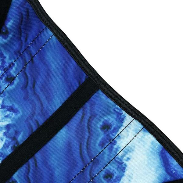 Mixed Blue Tie Dye Latex Sport Waist Trainer For Women Weight Loss Everyday Wear
