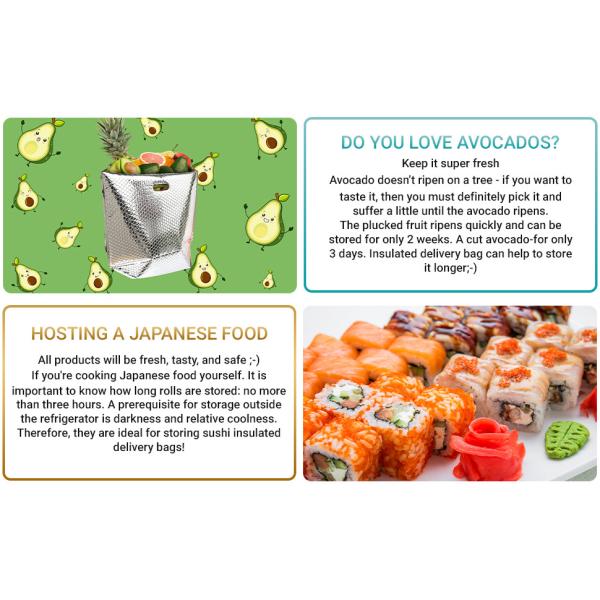 APQ Insulated Thermal Bubble Bags with Hand Hole Product Packaging Hot Cold Delivery Bag Keep Hot   