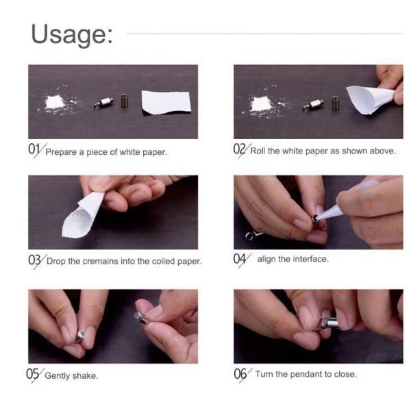 Stainless Steel Pet Urns Necklace Waterproof Heart Shape Weight 15.72g