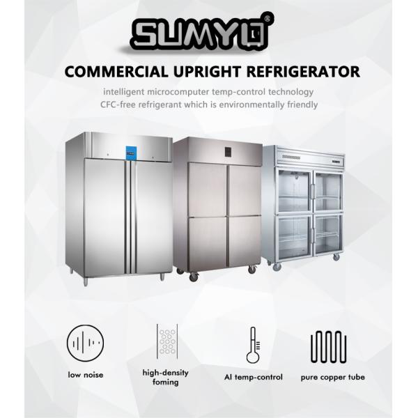Commercial Stainless Steel  2 Doors Freezer GN Upright Refrigerator Hotel Restaurant Kitchen Chiller Freezer