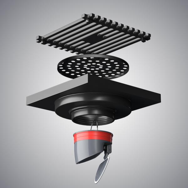 Modern Brass Bathroom Shower Drain , Square Floor Drain With Sink Hygienic Cover Pad