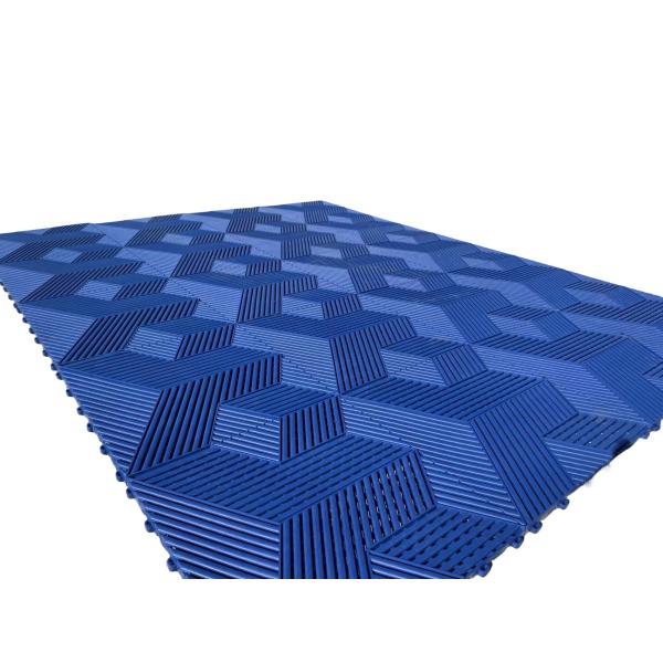 3D Interlocking Vinyl Floor Tiles Garage 0.7 Inch Thick ASTM D2047
