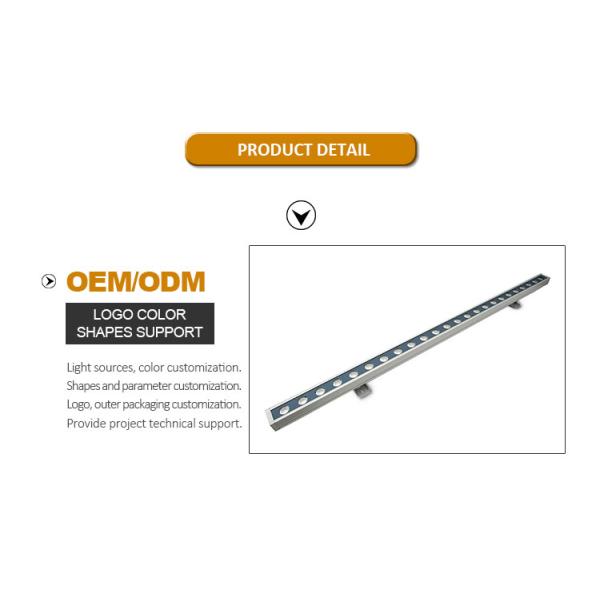 Aluminum Color 18W LED Wall Washer Lights Outdoor Waterproof Linear Light