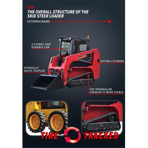 35hp Mini Skid Steer Loader Exw Works Skid Steer Loader Brand New Small Crawler Front End Loader with Cabin