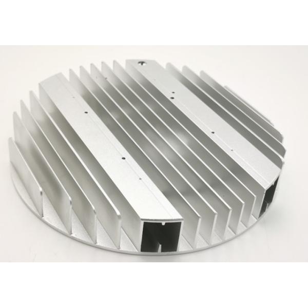 Silver 3D IGES Aluminium Extrusion Heat Sink Profiles For LED Lights Tin Plating