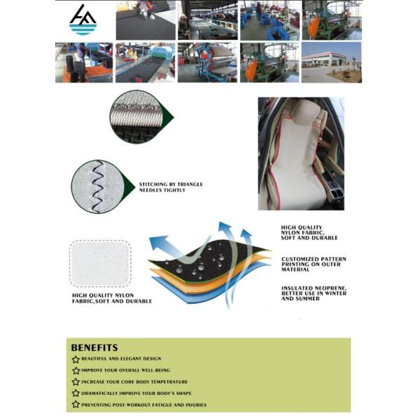 Foam Universal Neoprene Seat Cover , Neoprene Car Seat Covers Polyester Fabric