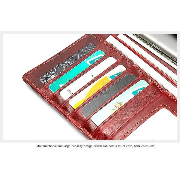 Personalized Women RFID Trifold Money Clip Genuine Leather Wallet