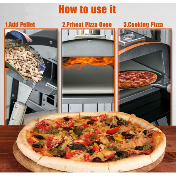 Customized Logo Acceptable Stainless Steel Pizza Oven Grill for Home Outdoor Cooking