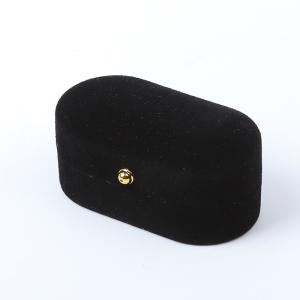 Personalized Custom Black Velvet Jewelry Packaging Wedding Engagement Double