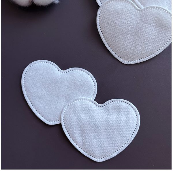 OEM Disposable Cosmetic Products Heart Shaped Makeup Remover Wipes Wholesale Cotton Pads for Face