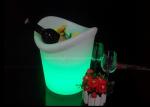 Portable 5l Plastic LED Champagne Ice Bucket With Rechargeable Battery Power