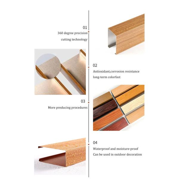 Powder Coated Aluminum Metal Ceiling Heat Insulation Office Building Aluminium Slat Ceiling