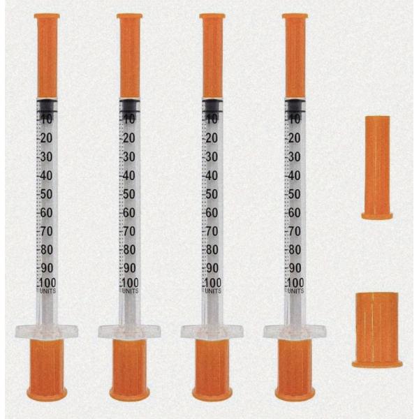 EO sterilized Orange Disposable Surgery Consumables Insulin 30g Needle Syringe