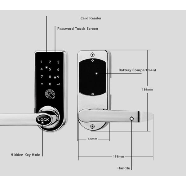 High End Home Automation Door Locks , Keyless Bluetooth Smart Lock