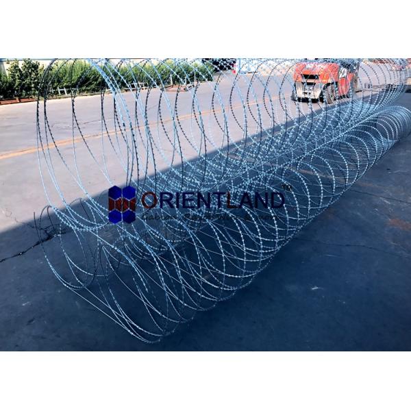 Hot Dipped Triple Strand Concertina Wire Fence 75m Military Concertina Wire