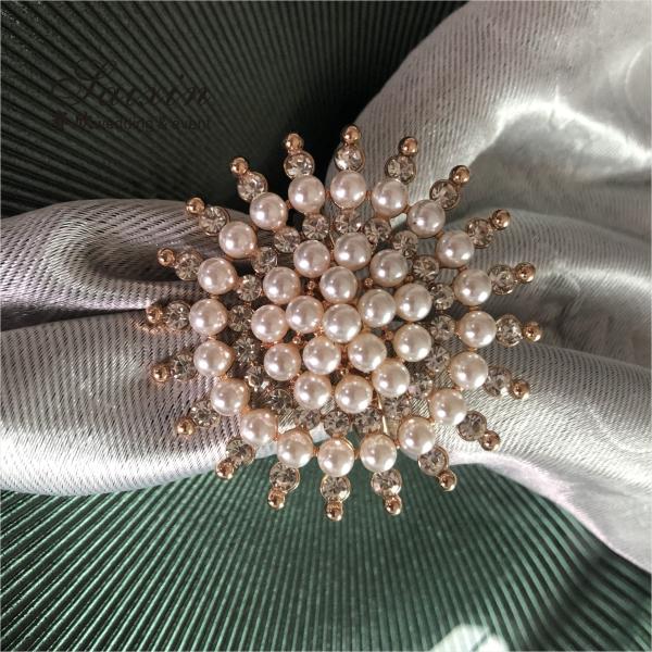 Gold Sparkle Pearl Napkin And Ring Set Diamond For Wedding Dinner Table