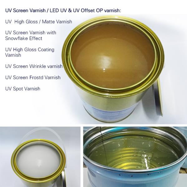 Soft Touch UV Roller Coating Varnish Clear Gloss Varnish For Gold Silver Cardboard