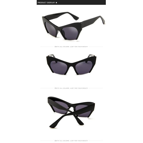 Trendy Fashion Half Frame Cat Eye Women Plastic Hot Sale Sunglasses BSCI