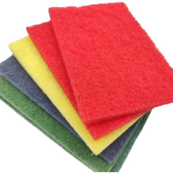 Colorful non-scratch household kitchen scouring pads Polyester/nylon strong and durable kitchen cleaning products
