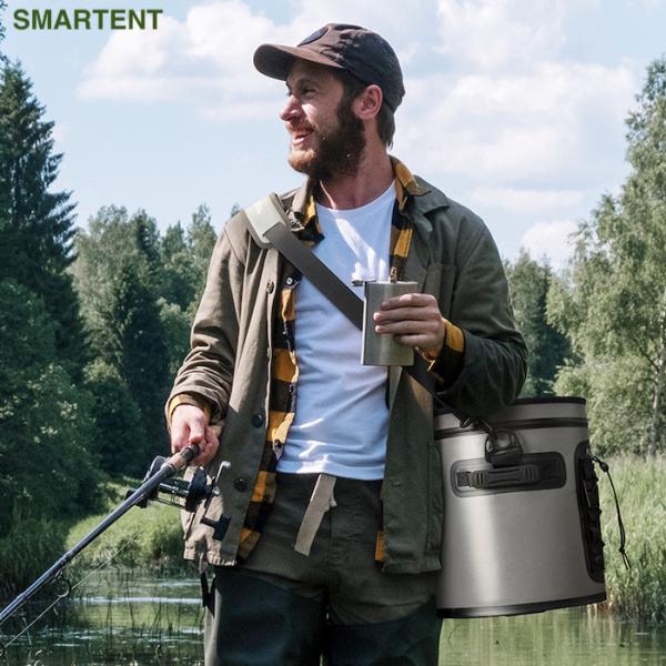 15L Round TPU NBR Padding Foam Insulation Cooler Bag With Handle Shoulder Strap