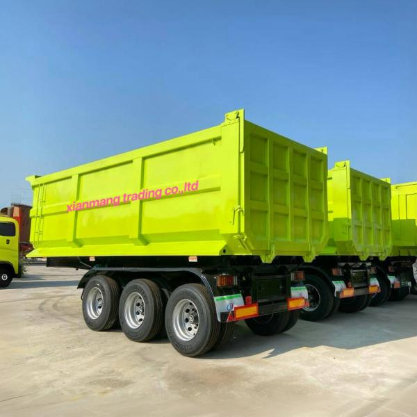 24m3 3-Axis Dump Semi-Trailer U-Shaped Bucket Standard (Size 9400mm×2400mm×3300mm)